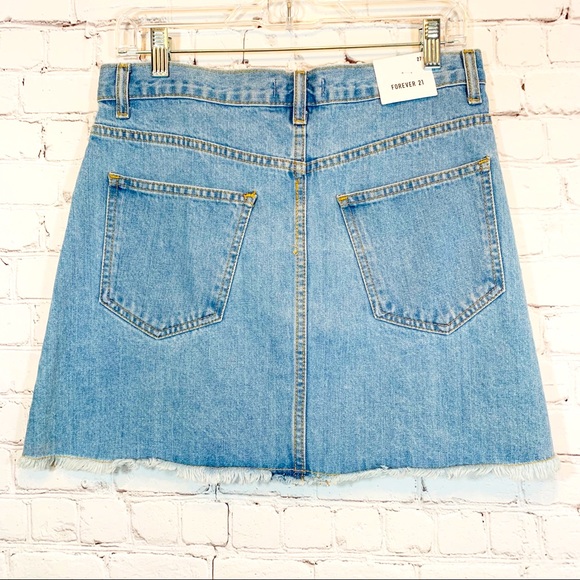 Forever 21 Jean Denim button front skirt NWT - Picture 4 of 6